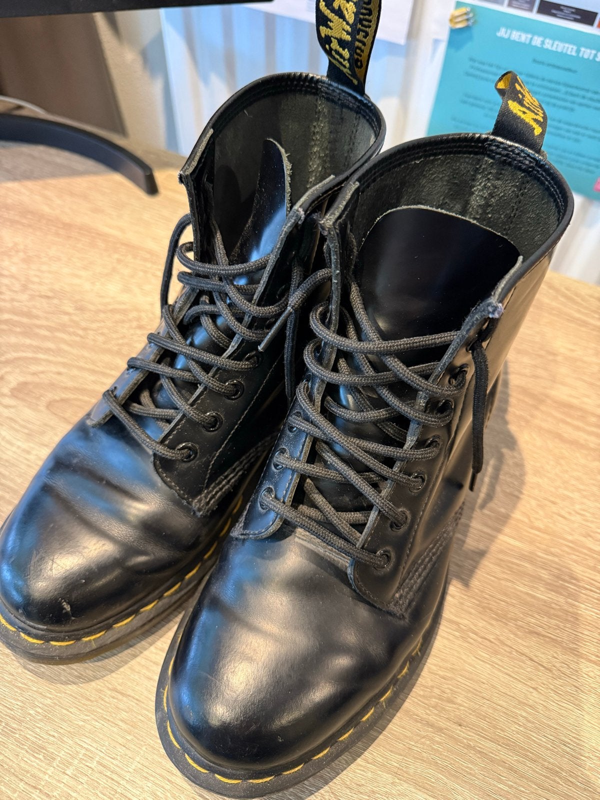 Dr. Martens 1460 Smooth Leren Laarzen Zwart, Ophalen, Gedragen, Zwart, Lage of Enkellaarzen