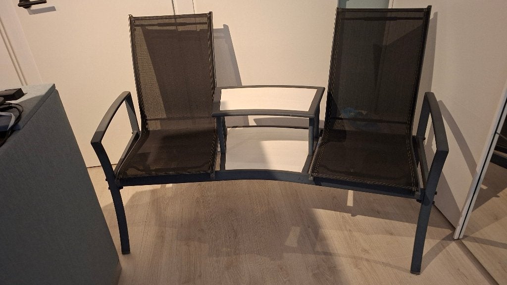 Een tuinbankje, Ophalen, Gebruikt, Metaal