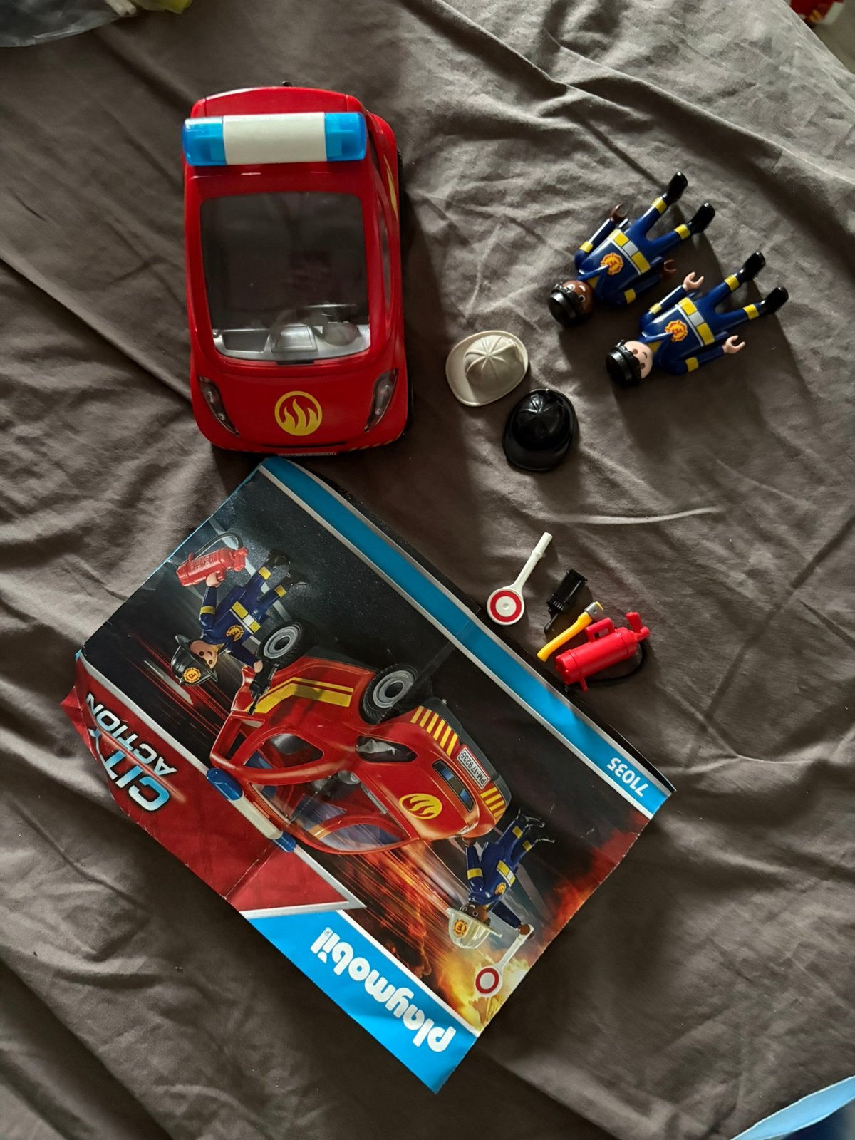 Playmobil City Action Brandweerwagen met figuren, Ophalen, Zo goed als nieuw, Complete set