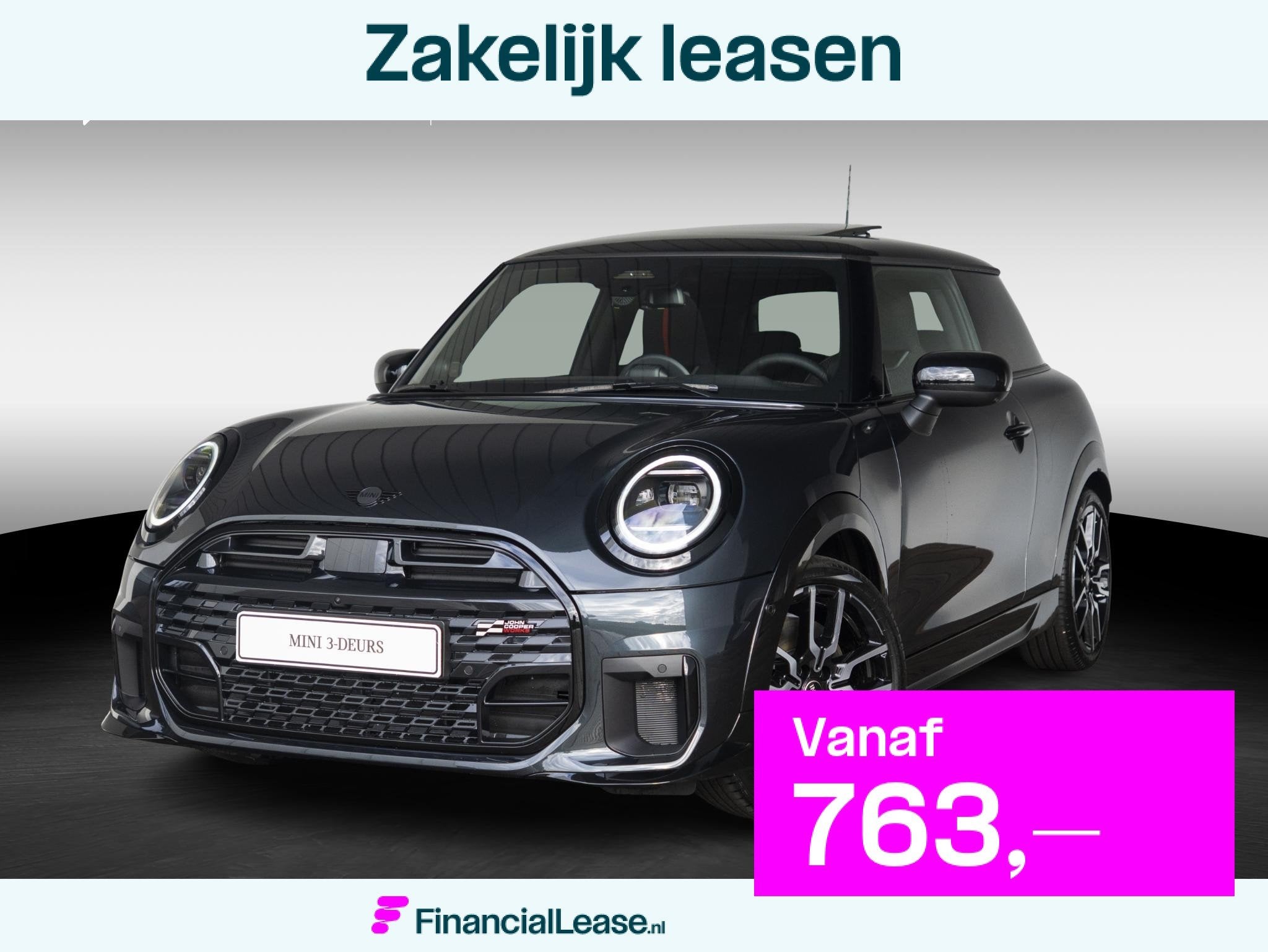 MINI Cooper S John Cooper Works Trim | XL Pakket, Stuurwielverwarming, 4 cilinders, Leder en Stof, Bedrijf