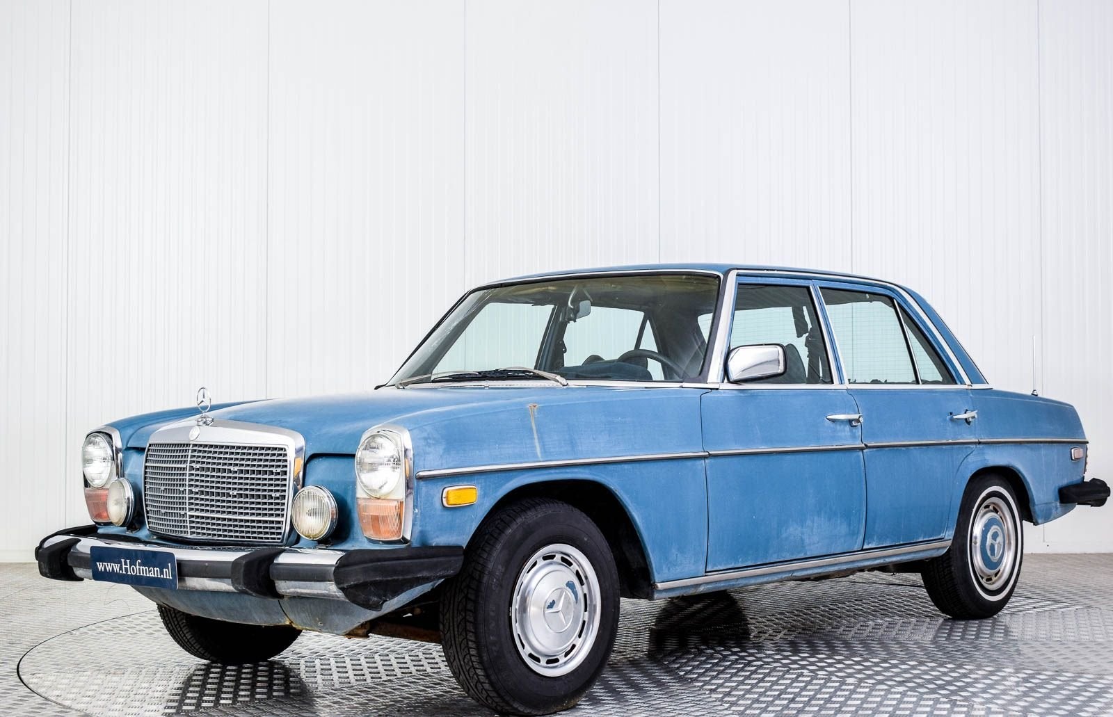 Mercedes-Benz 300d (bj 1976, automaat), Auto's, Automaat, Gebruikt, Blauw, Bedrijf