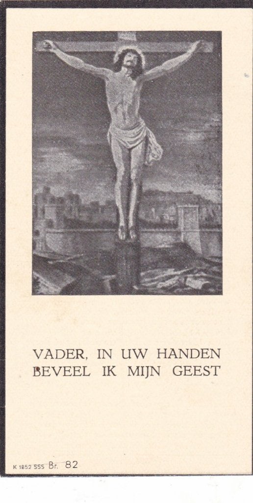 WelEd. Heer Herman J. Schim van der Loeff 1891-1944, Verzenden, Bidprentje