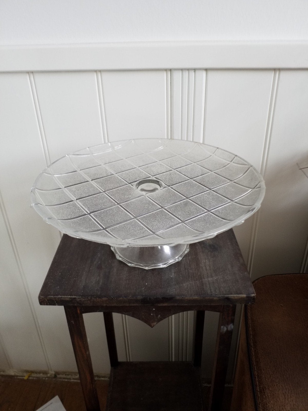 Glazen taartschaal met voet, Huis en Inrichting, Keuken | Servies, Overige typen, Nieuw, Ophalen of Verzenden, Glas