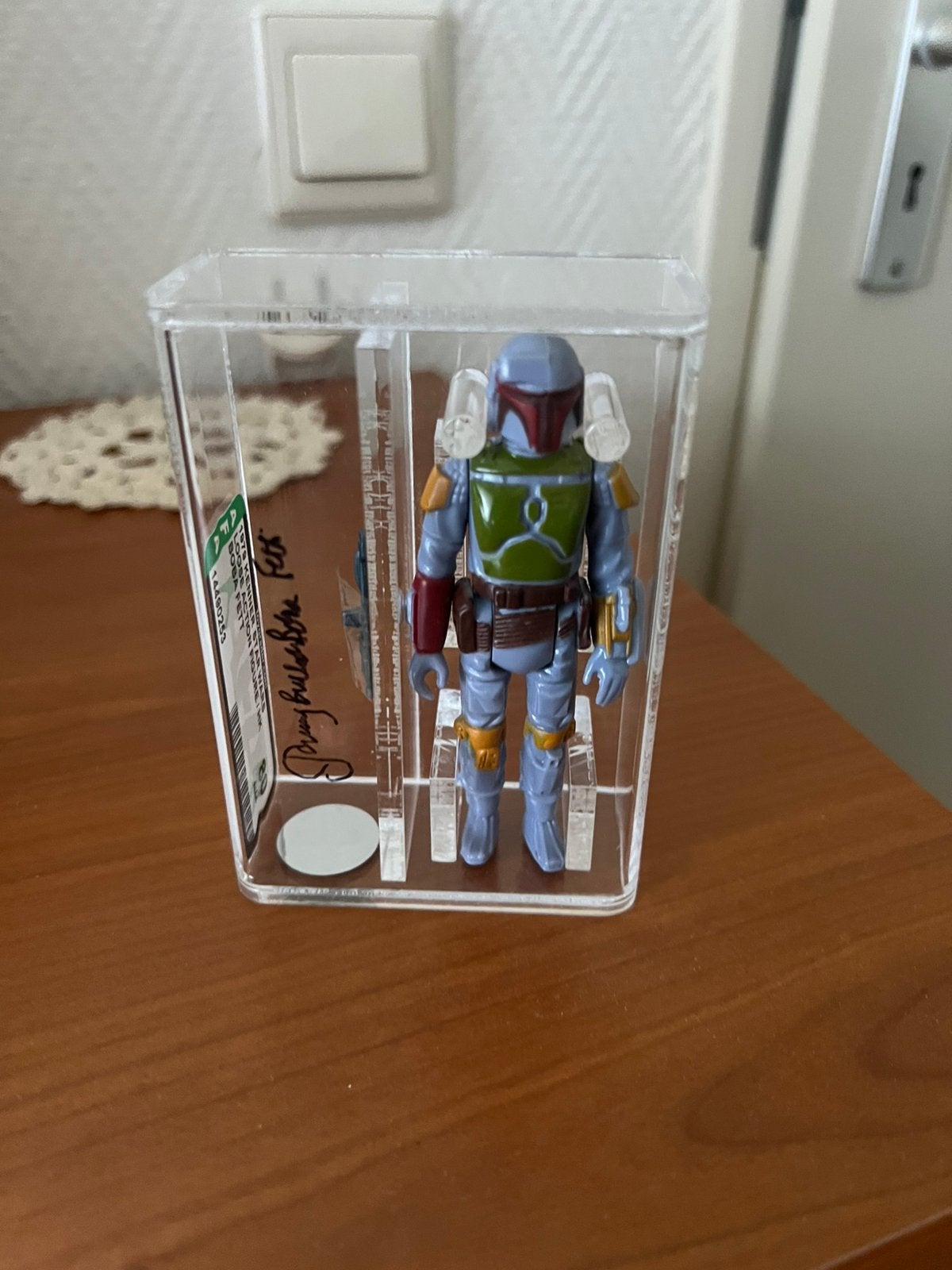 Star Wars Vintage afa signed Jeremy Bulloch, Ophalen of Verzenden, Zo goed als nieuw, Actiefiguurtje