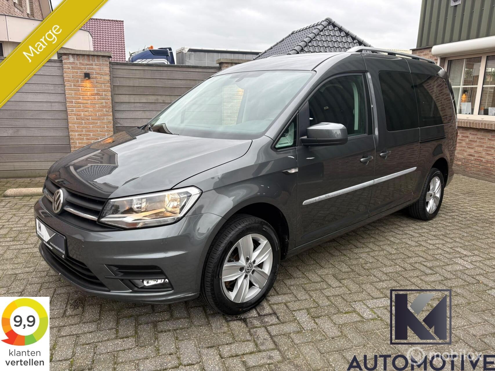 Volkswagen Caddy Maxi 1.4TSI DSG|Dubbel cabine 5P|MARGE|Deal, Dealer onderhouden, 125 pk, Zwart, 4 cilinders