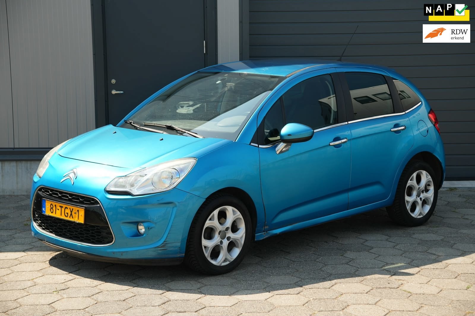 Citroen C3 1.4 VTi Selection Airco, Cruise Control, Parksens, Auto's, Citroën, Voorwielaandrijving, Euro 5, Blauw, Origineel Nederlands