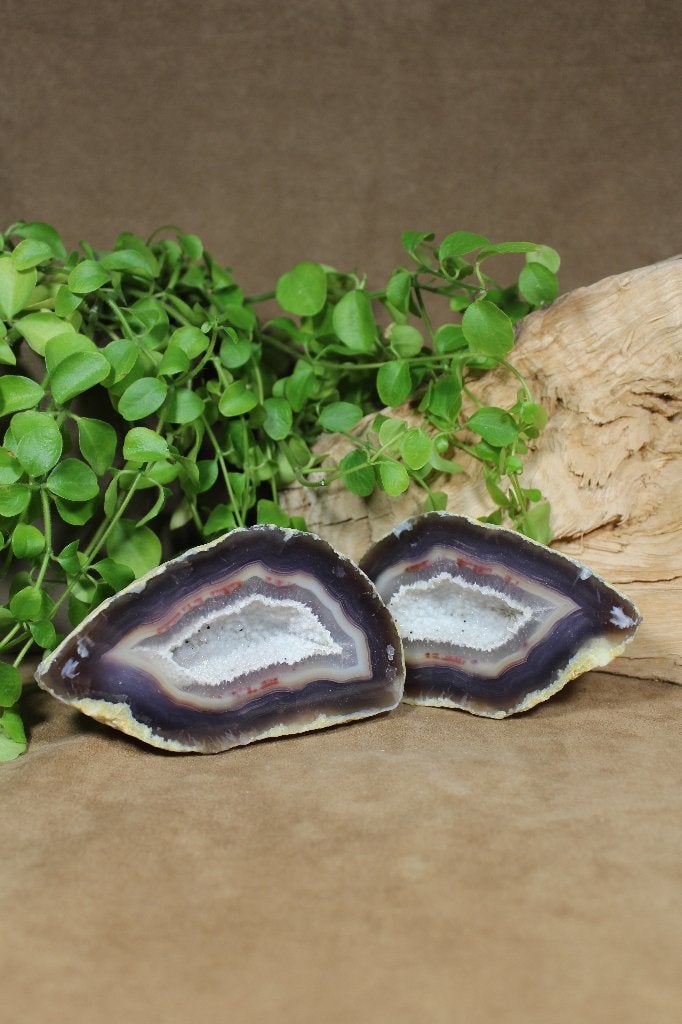 Agaat geode set, Ophalen of Verzenden, Mineraal