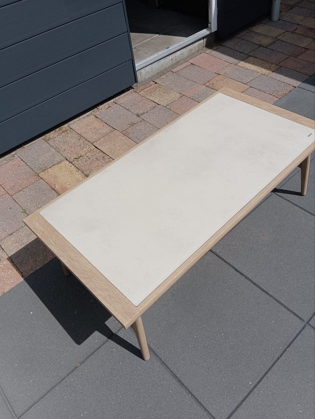 Loungetafel van licht aluminium, Ophalen, Nieuw, Rechthoekig, Aluminium