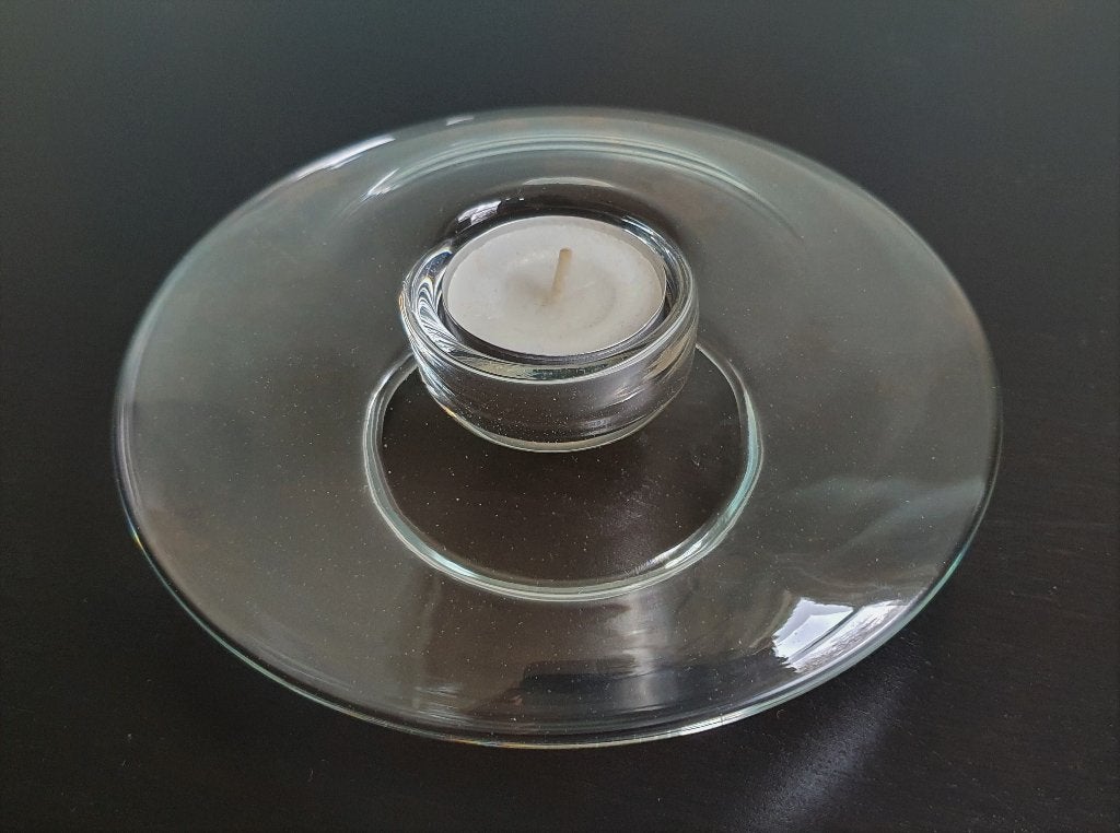mooie waxinelichthouder van glas, slechts €3,50 verzendkstn!, Verzenden, Nieuw, Glas, 5 cm