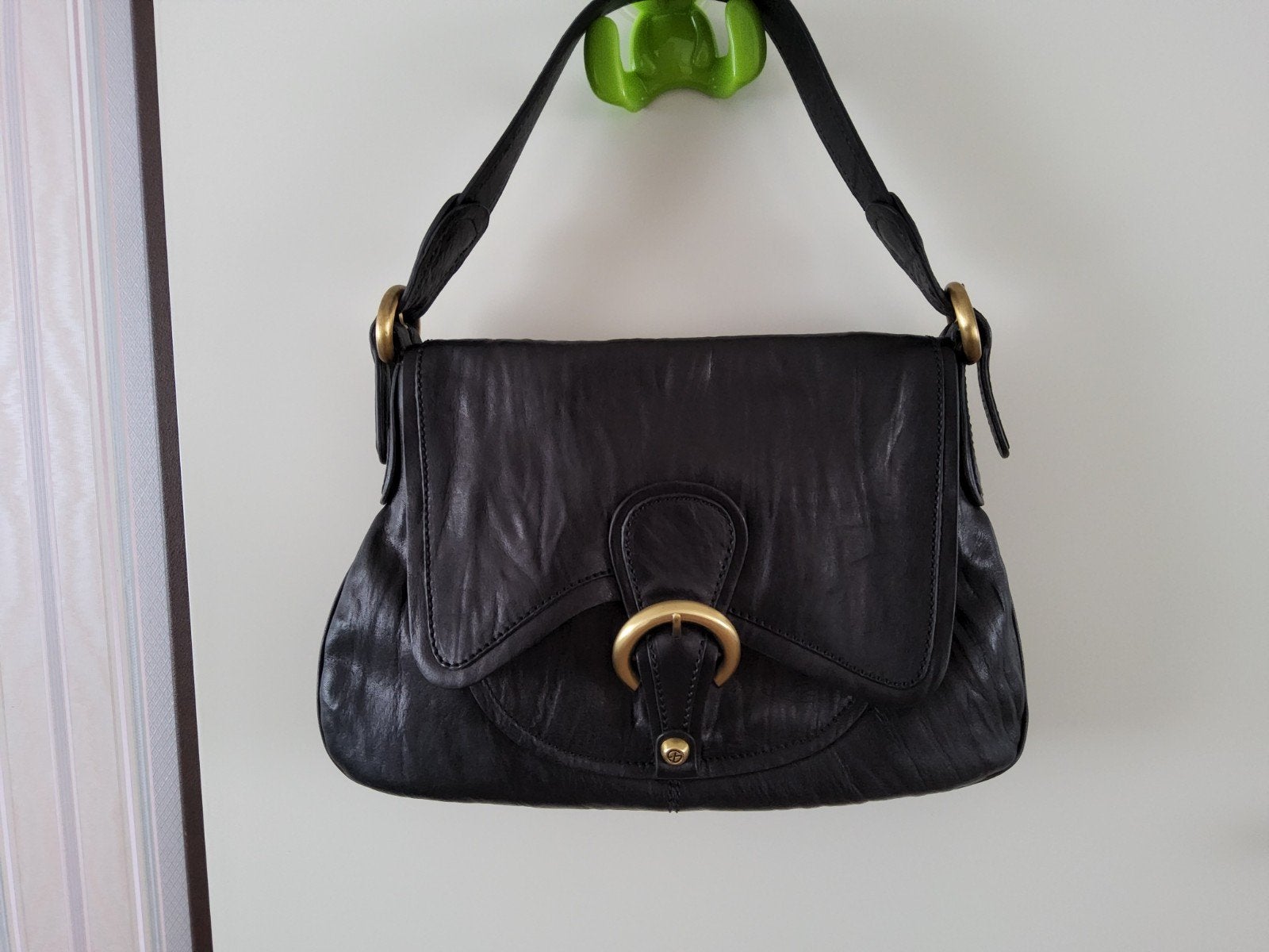 PRACHTIGE NIEUWE  ZWARTE  LEREN HAND/SCHOUDER TAS., Ophalen of Verzenden, Nieuw, Zwart, Handtas