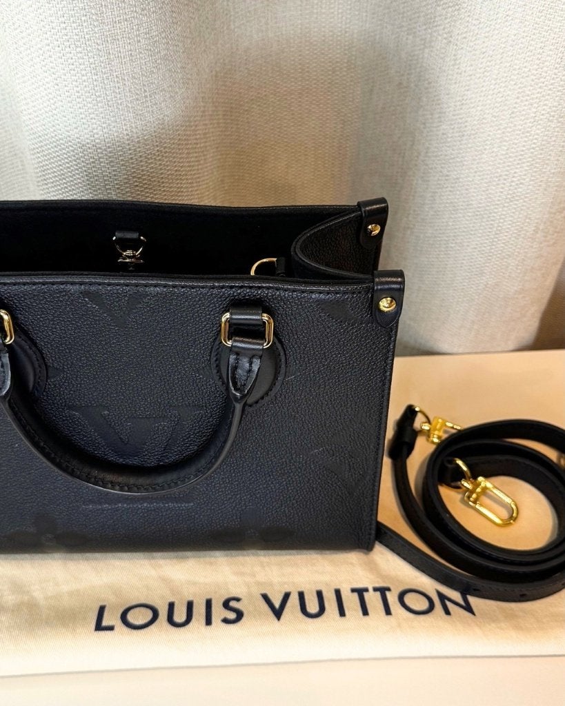 Louis Vuitton Onthego pm, Ophalen, Gebruikt, Zwart, Schoudertasje