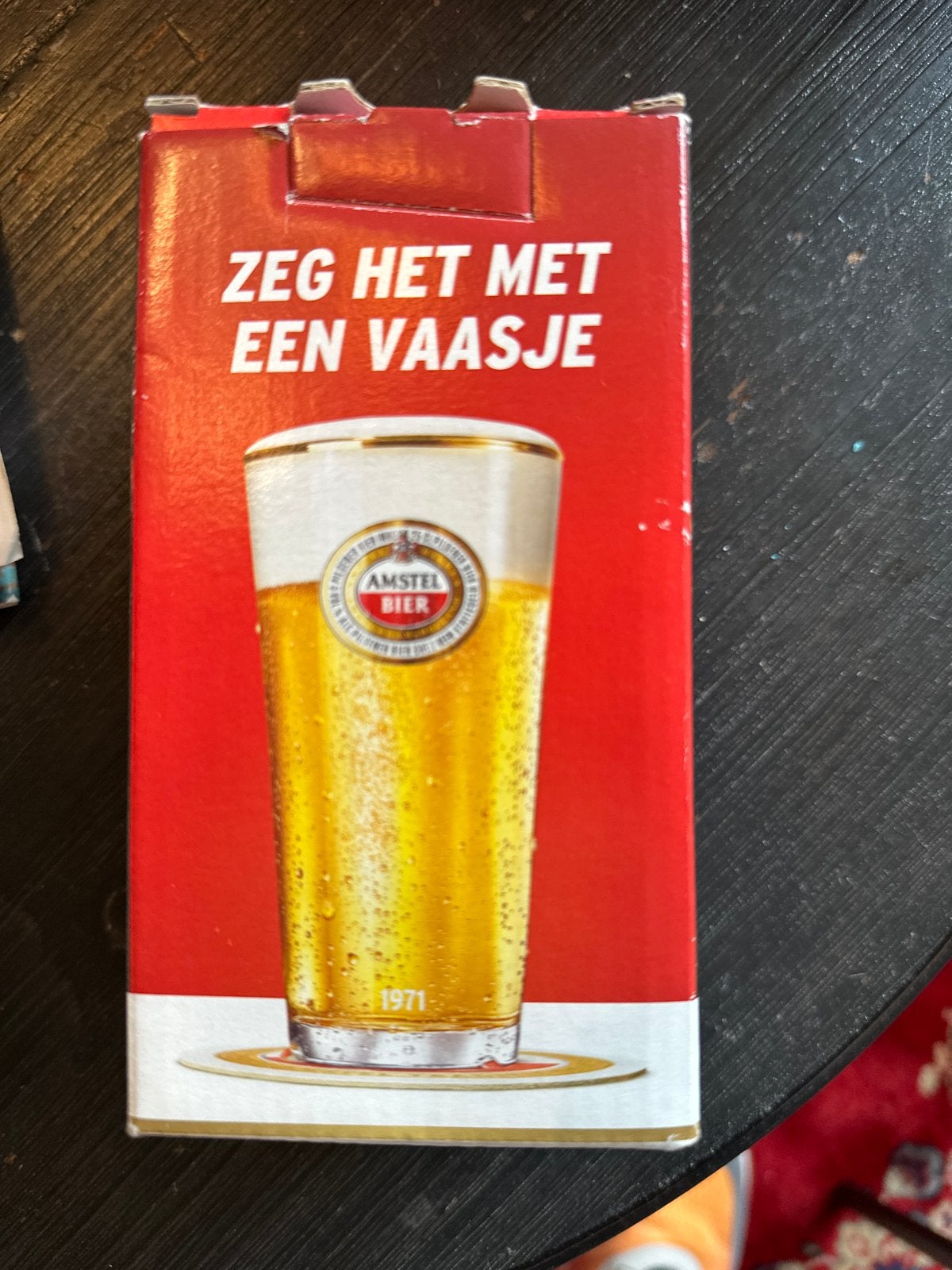 Vintage Amstel Bierglas 1971 - Zo goed als nieuw, Verzamelen, Ophalen of Verzenden, Zo goed als nieuw, Bierglas