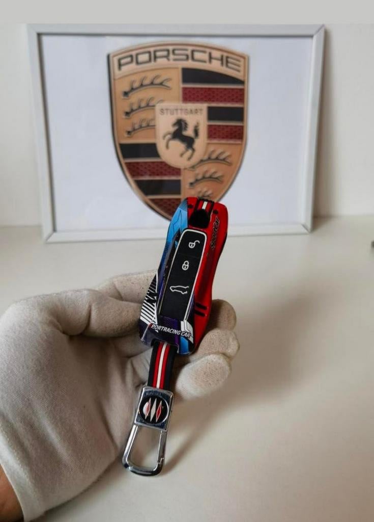 Heel mooi metalen porsche sleutel cover / sleutelhoes ️, Ophalen of Verzenden, Zo goed als nieuw, Merk