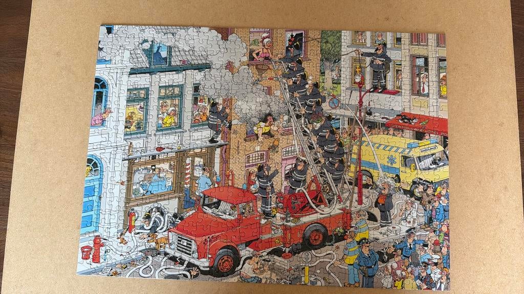 Jan van Haasteren - Brandmeester (500 stuks), Hobby en Vrije tijd, Denksport en Puzzels, Ophalen, 500 t/m 1500 stukjes, Gebruikt