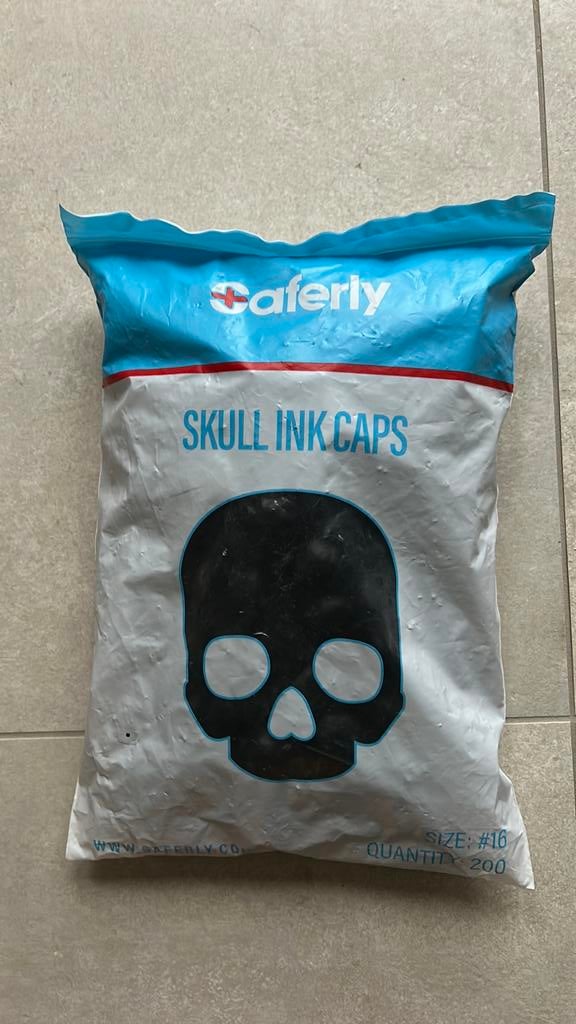 Skull inktcaps tattoo, Ophalen, Zo goed als nieuw