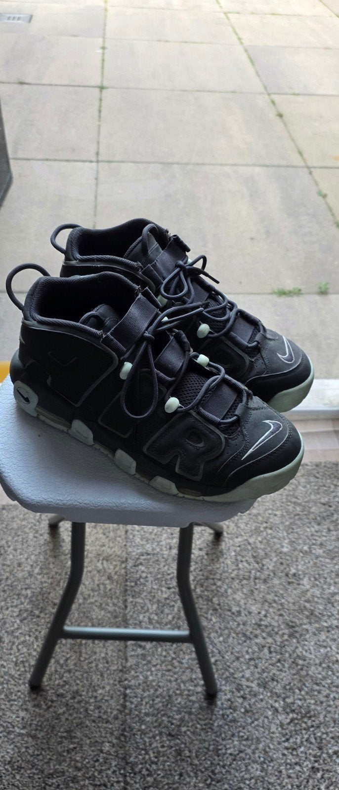 Nike Air More Uptempo '96 Zwarte Sneakers Maat 47.5, Zwart, Nike, Ophalen of Verzenden, Sneakers of Gympen