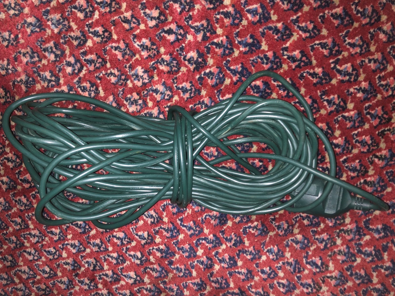 20 meter verlengsnoer - Groen, Ophalen, Gebruikt, Kabel of Snoer