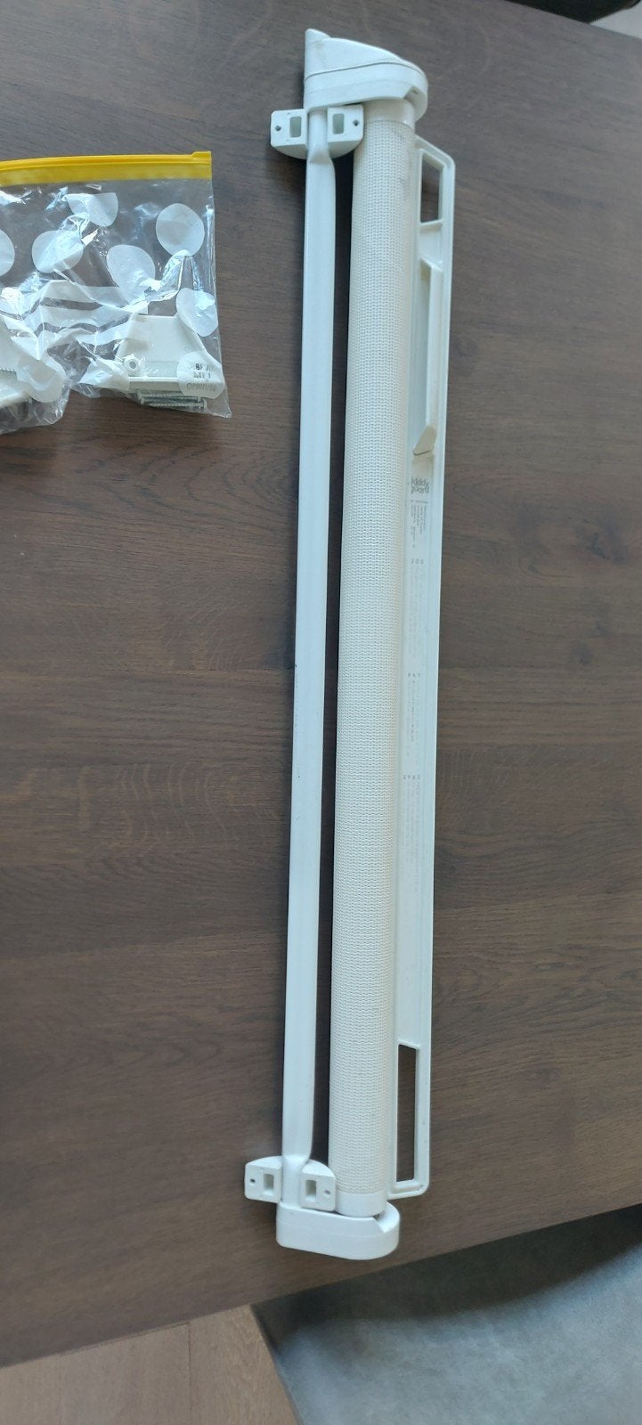 kiddy guard traphekje uitschuifbaar/oprolbaar, Ophalen of Verzenden, Overige materialen, 115 cm of meer, Oprolhekje