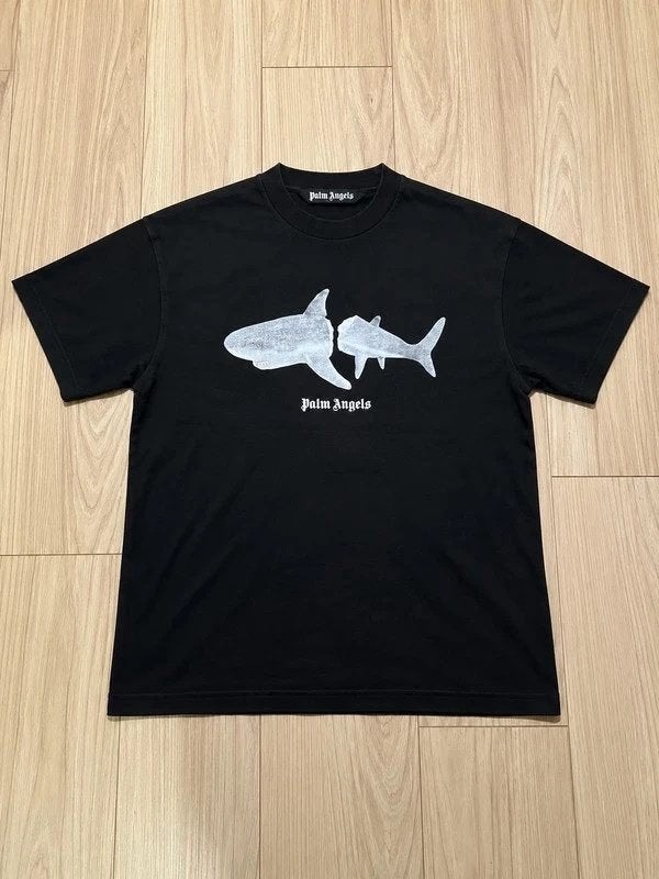 Palm Angels T-shirt Shark Graphic Black L, Kleding | Heren, Ophalen of Verzenden, Nieuw, Zwart