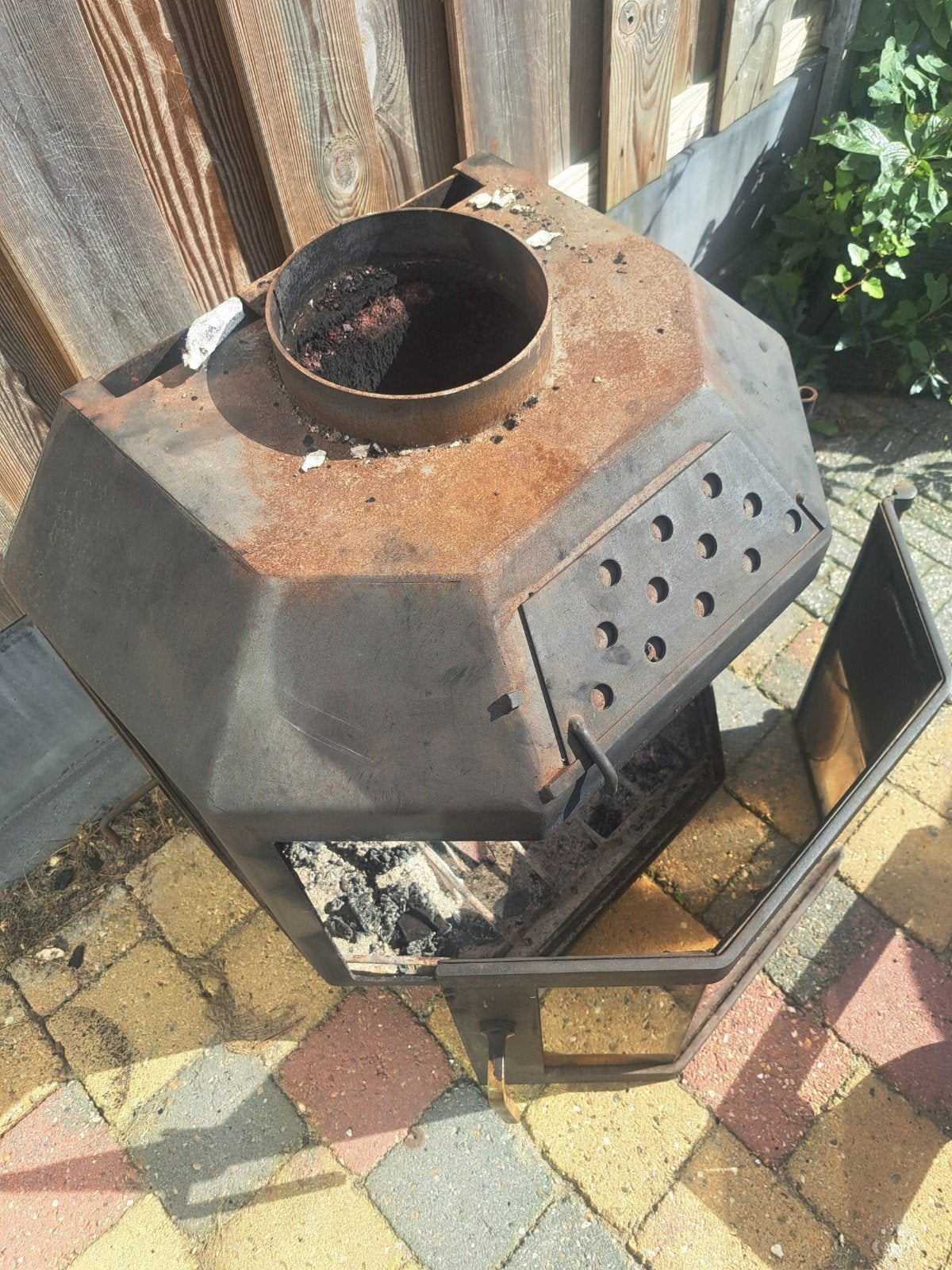 te koop houtkachel hangend, Huis en Inrichting, Ophalen, Gebruikt, Hout, Houtkachel