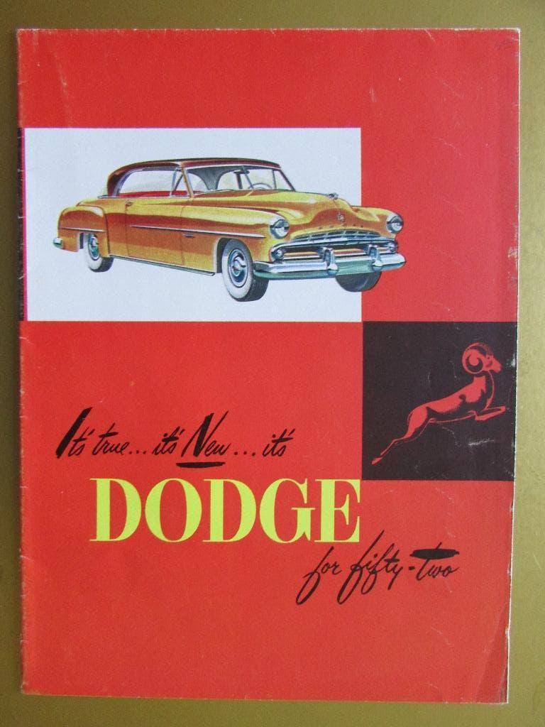 1952 Dodge grote folder, Engels, Ophalen of Verzenden, Zo goed als nieuw, Overige merken