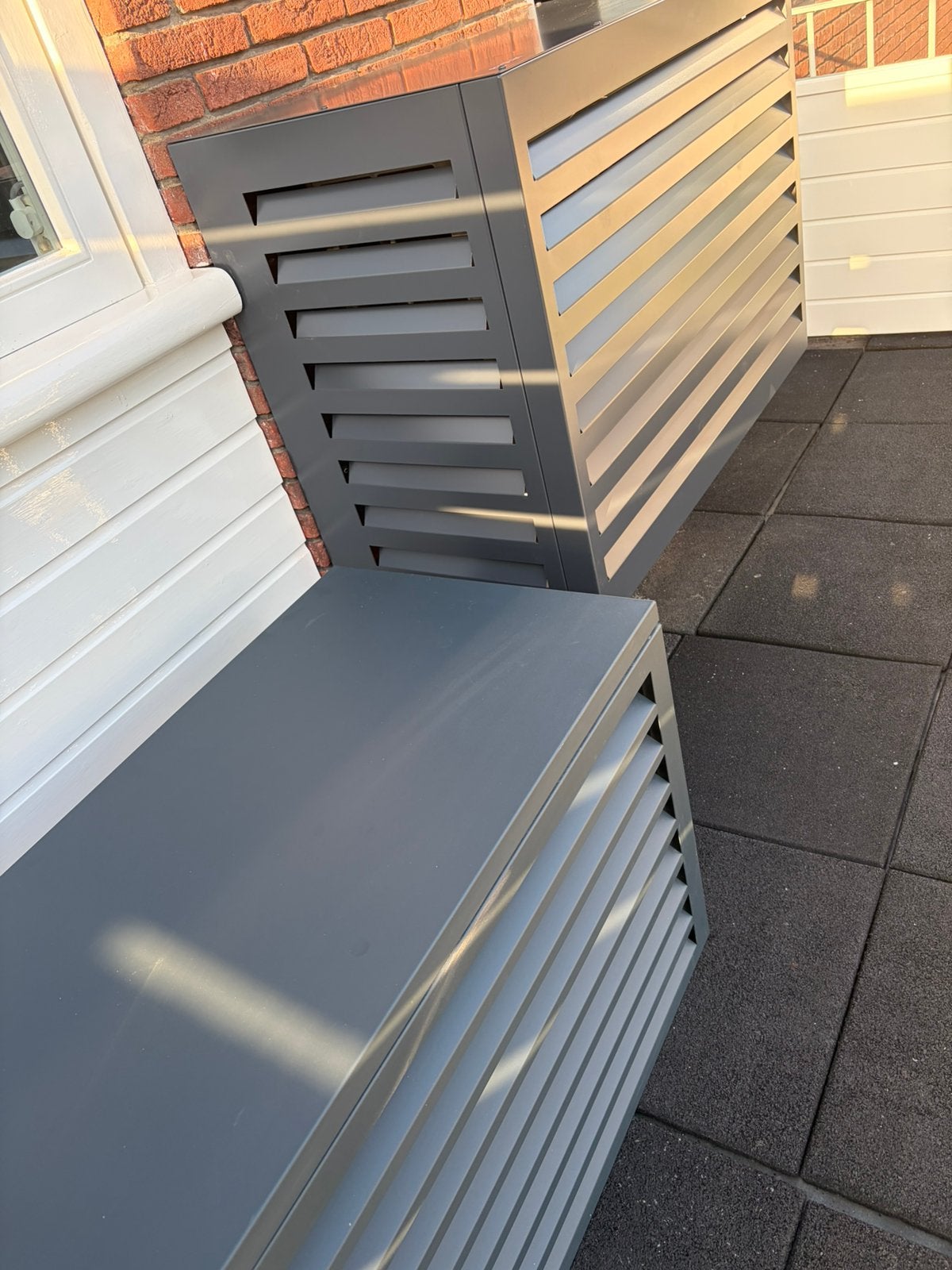 Omkast voor airco 90x70x50 antraciet grijs, Tuin en Terras, Ophalen, Zo goed als nieuw, Metaal, Overige typen