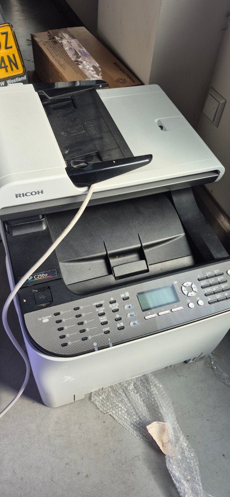 Ricoh SP C250SF kleurenprinter zo goed als nieuw, All-in-one, Ophalen of Verzenden, Zo goed als nieuw, Faxen