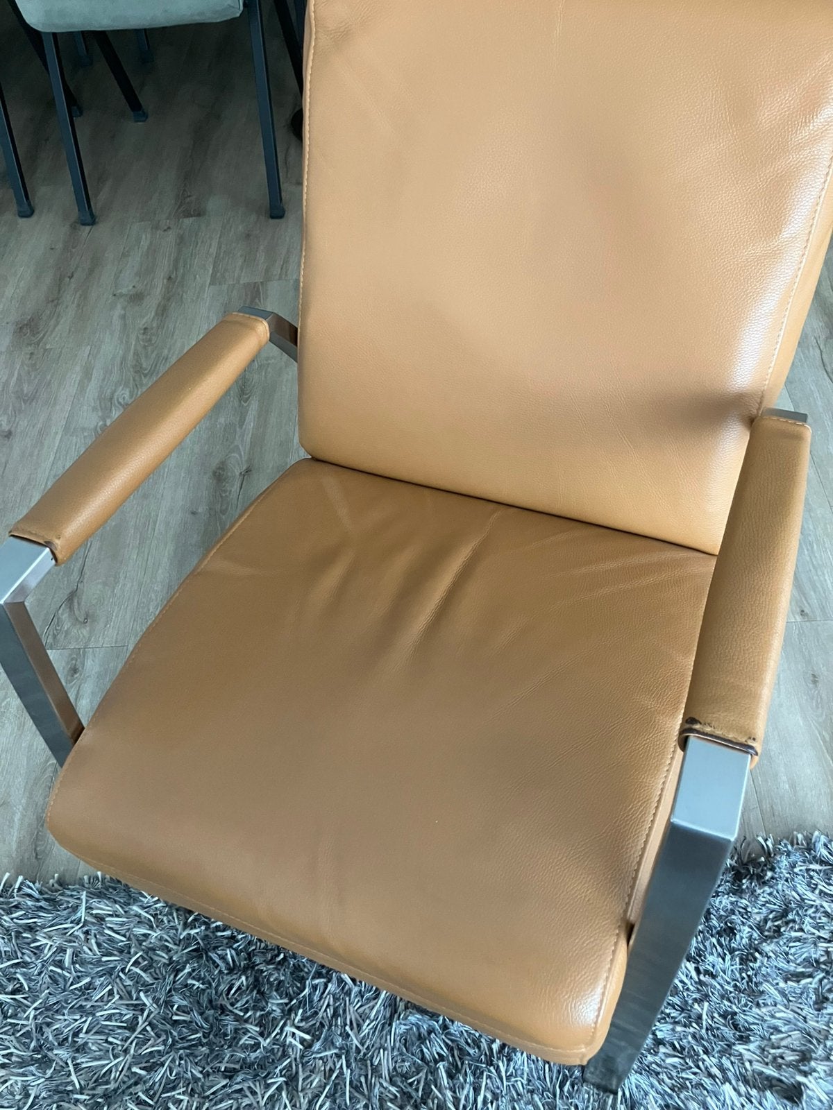 Henders en Hazel fauteuil kleur cognac, Huis en Inrichting, Fauteuils, Ophalen, Gebruikt, Modern, 50 tot 75 cm