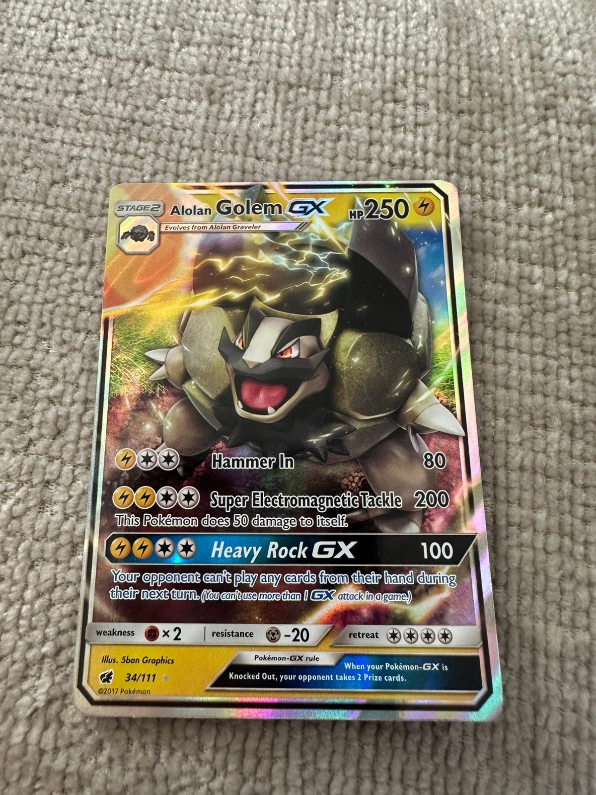 Alolan Golem GX, Ophalen, Zo goed als nieuw