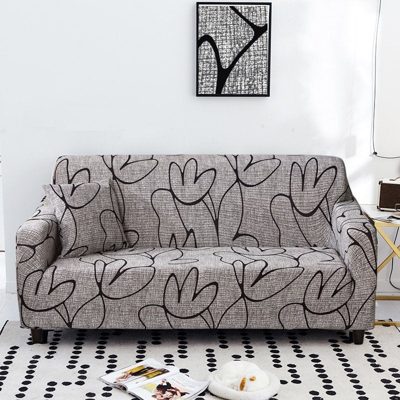 Grijze bladeren bank hoes sofa cover bescherming hoezen, Huis en Inrichting, Stoffering | Tapijten en Kleden, Verzenden, 50 tot 100 cm
