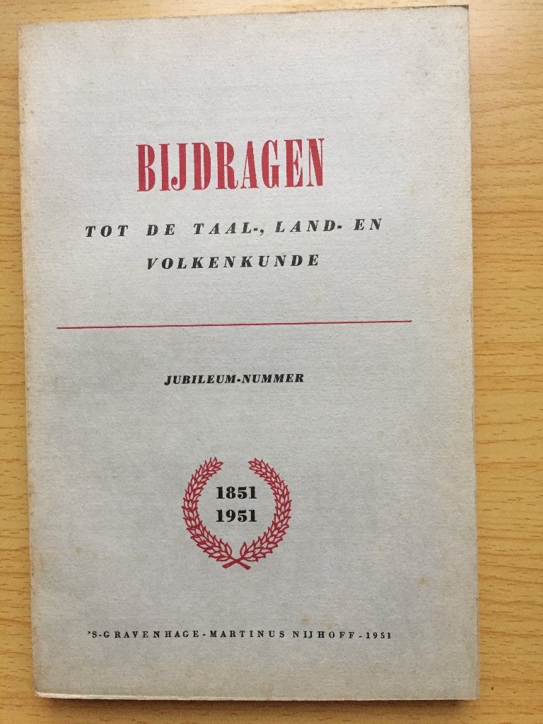 Bijdragen tot de Taal-, Land en Volkenkunde, 107-2/3 1951, Verzenden, Gelezen, Diverse auteurs