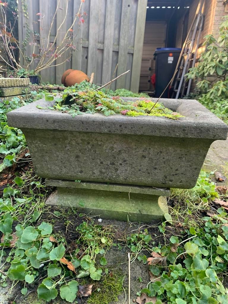 Antieke arduinen bloembak voor tuin of terras, Tuin en Terras, Bloembakken en Plantenbakken, Ophalen, Gebruikt, Balkon, 60 tot 100 cm