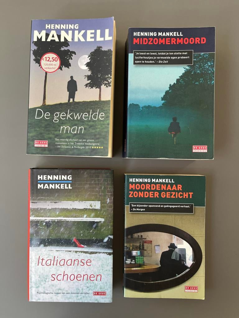 Henning Mankell Boeken: De gekwelde man, Midzomermoord, Ital, Ophalen of Verzenden, Zo goed als nieuw