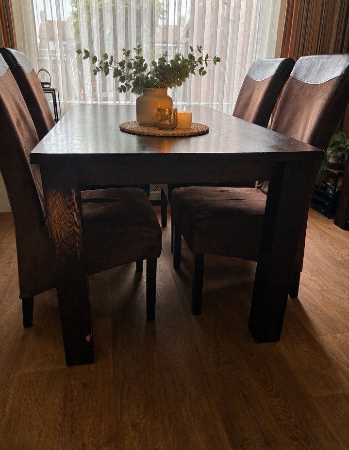 Tafel 90x160 cm, Ophalen, Gebruikt, 4 tot 6 stoelen