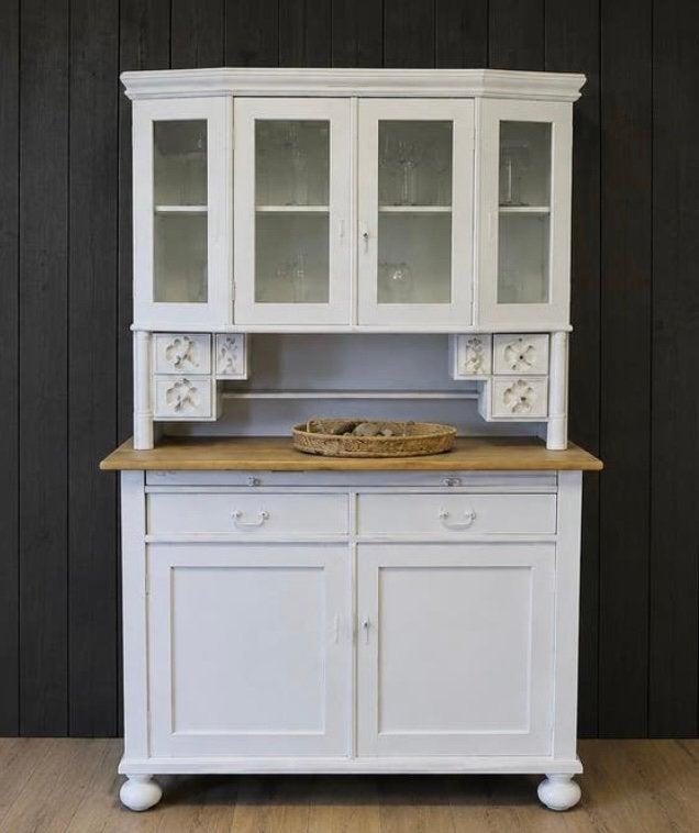 Landelijke brocante buffetkast met kruidenbakjes, Huis en Inrichting, Kasten | Buffetkasten, Ophalen, 100 tot 150 cm, 200 cm of meer