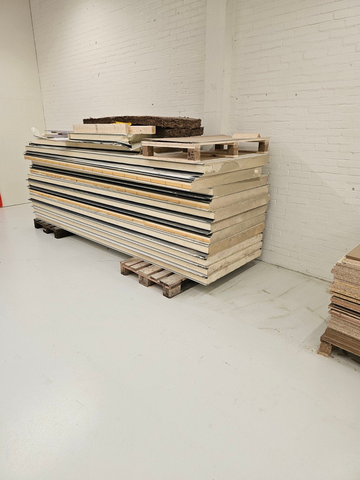 Sandwichpanelen, isolatiepanelen, dak- en wandpanelen, Ophalen, Gebruikt, Overige materialen, 100 mm of meer