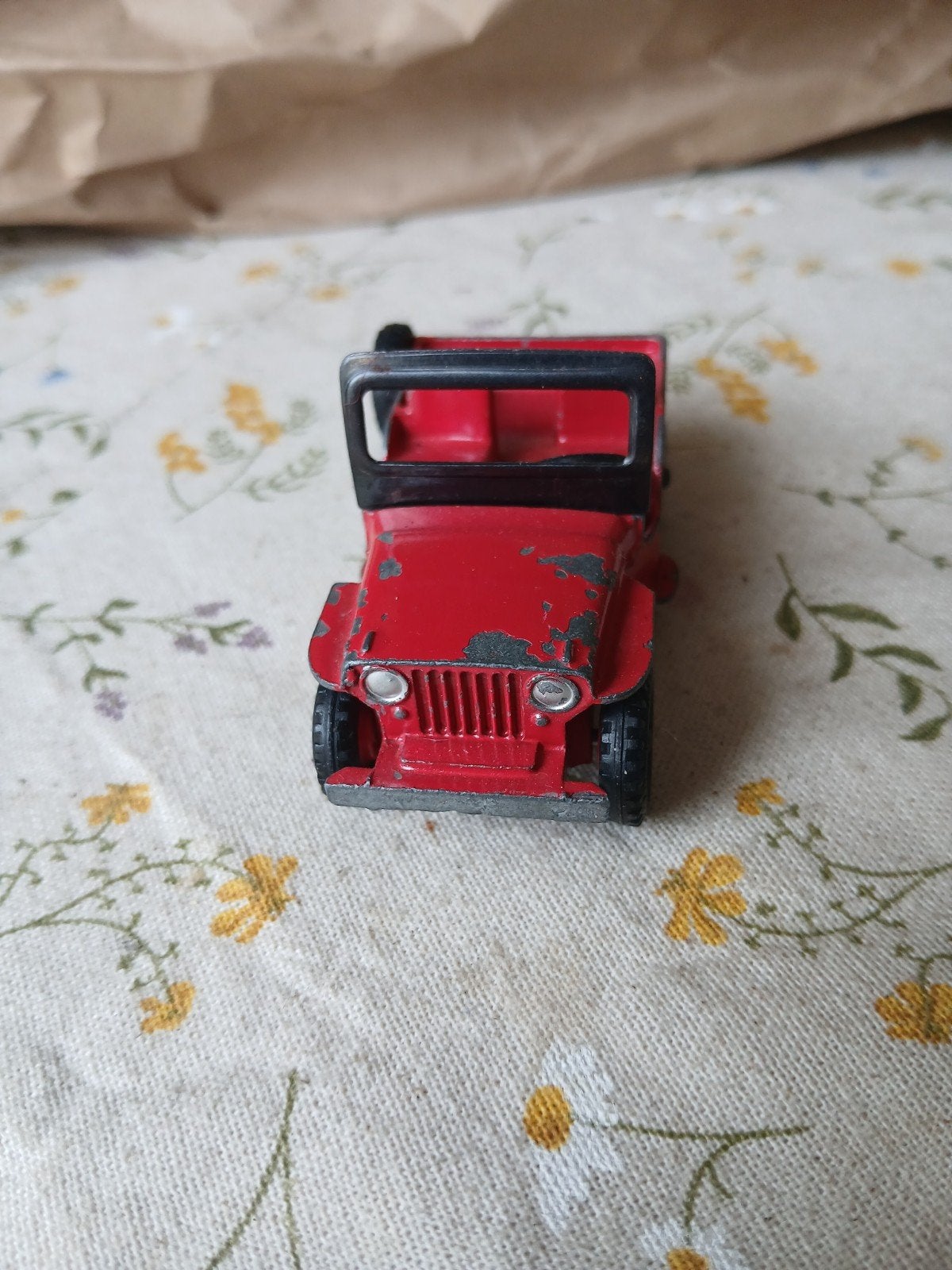 Late versie Jeep.  Dinky toys, Ophalen of Verzenden, Gebruikt, Auto, Dinky Toys