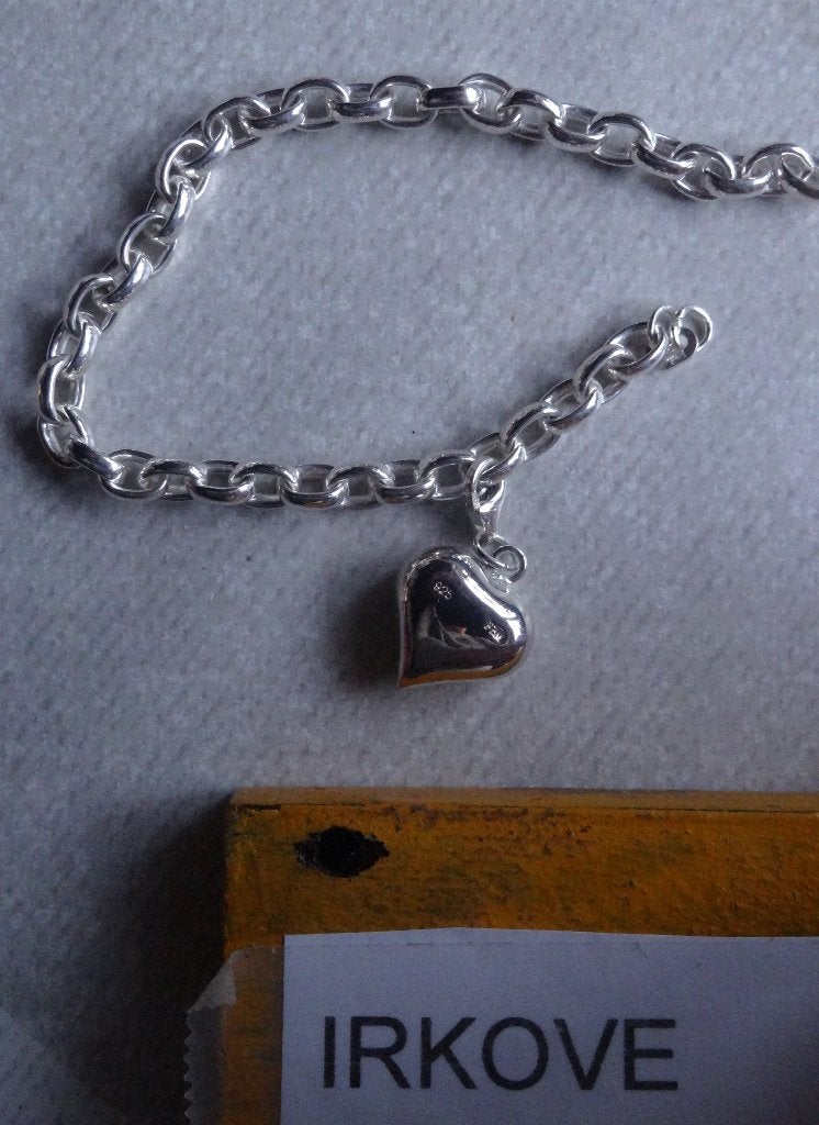 NIEUW * ZILVEREN ARMBAND MET HART * CADEAU Topper *, Verzenden, Nieuw, Met bedels of kralen, Zilver
