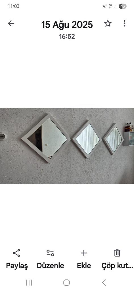 Spiegels 3 stuks, Huis en Inrichting, Woonaccessoires | Spiegels, Ophalen, Minder dan 50 cm, Zo goed als nieuw, Minder dan 100 cm
