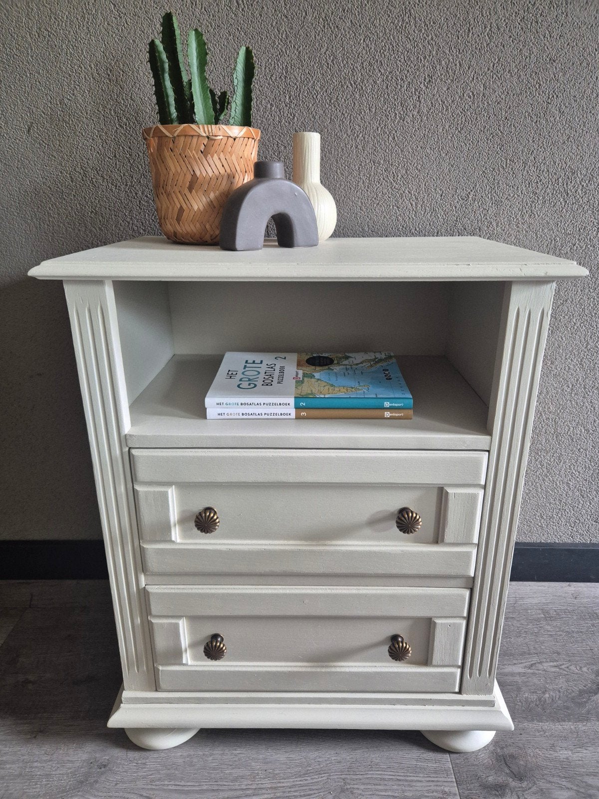 Opgeknapt Nachtkastje / Bijzettafel met fusion mineral verf, Ophalen, Minder dan 45 cm, Minder dan 55 cm, Gebruikt