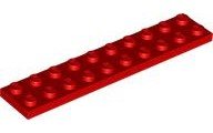 Lego plaatjes 2x10 rood 5 stuks, Kinderen en Baby's, Speelgoed | Duplo en Lego, Ophalen of Verzenden, Gebruikt, Losse stenen, Lego