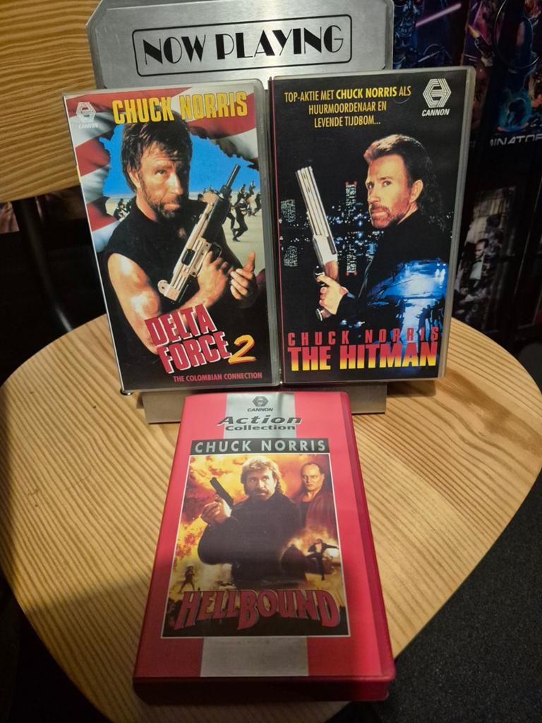 Chuck Norris VHS Collectie: Delta Force 2, The Hitman, Vanaf 16 jaar, Ophalen of Verzenden, Gebruikt, Actie en Avontuur
