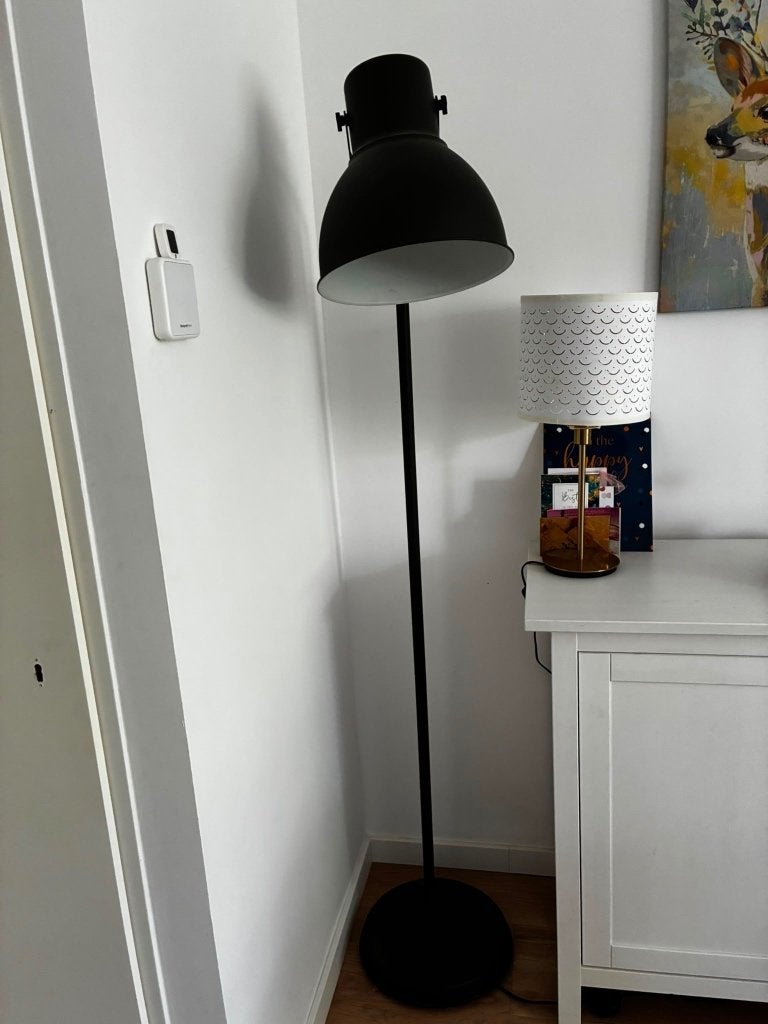 Industriële Vloerlamp Zwart, Huis en Inrichting, Lampen | Vloerlampen, Ophalen, Zo goed als nieuw, Metaal, 150 tot 200 cm