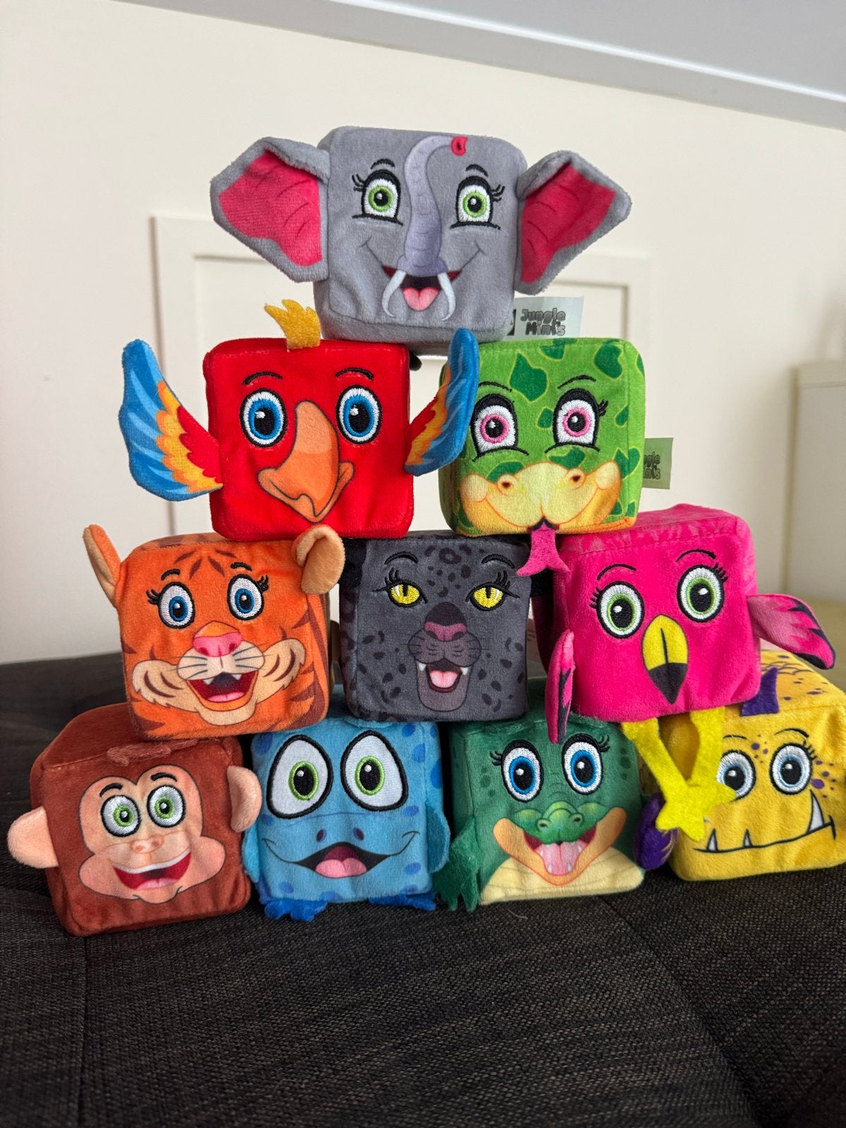Lidl Jungle Minis Knuffels - Complete Set, Overige karakters, Overige typen, Zo goed als nieuw, Meerkleurig