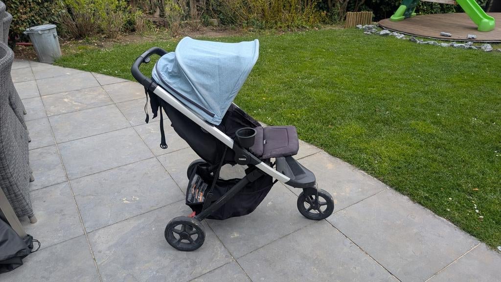 Thule Spring buggy incl. regenhoes, voetenzak, maxico adapte, Kinderen en Baby's, Buggy's, Ophalen, Gebruikt, Overige merken, Verstelbare rugleuning