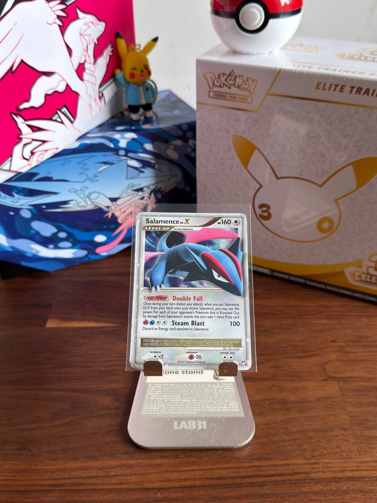 Pokémon Salamence LV.X 98/99 Platinum Arceus Holo, Ophalen of Verzenden, Gebruikt, Losse kaart