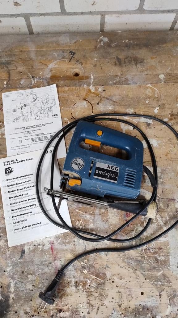 AEG STPE 400 A Decoupeerzaag, Doe-het-zelf en Verbouw, Ophalen, AEG, Gebruikt, Decoupeerzaag