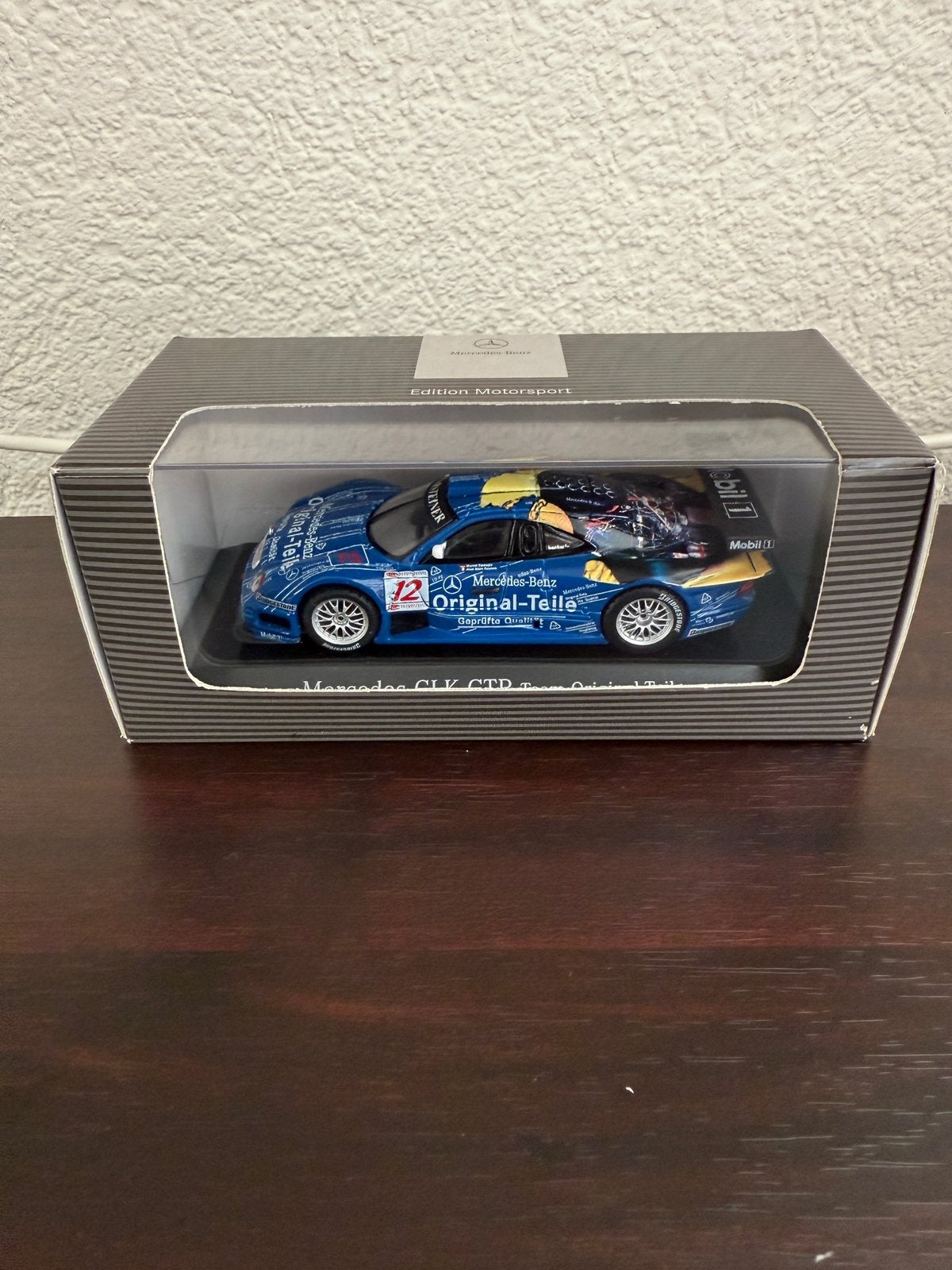 Mercedes CLK-GTR 1:43 Dealer editie nieuwstaat!, Ophalen of Verzenden, Zo goed als nieuw