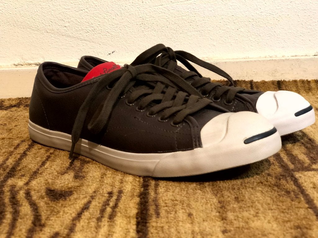 Converse Jack Purcell Ox Sneakers Bruin donkerbruin Leder, Bruin, Ophalen of Verzenden, Converse All Stars, Sneakers of Gympen