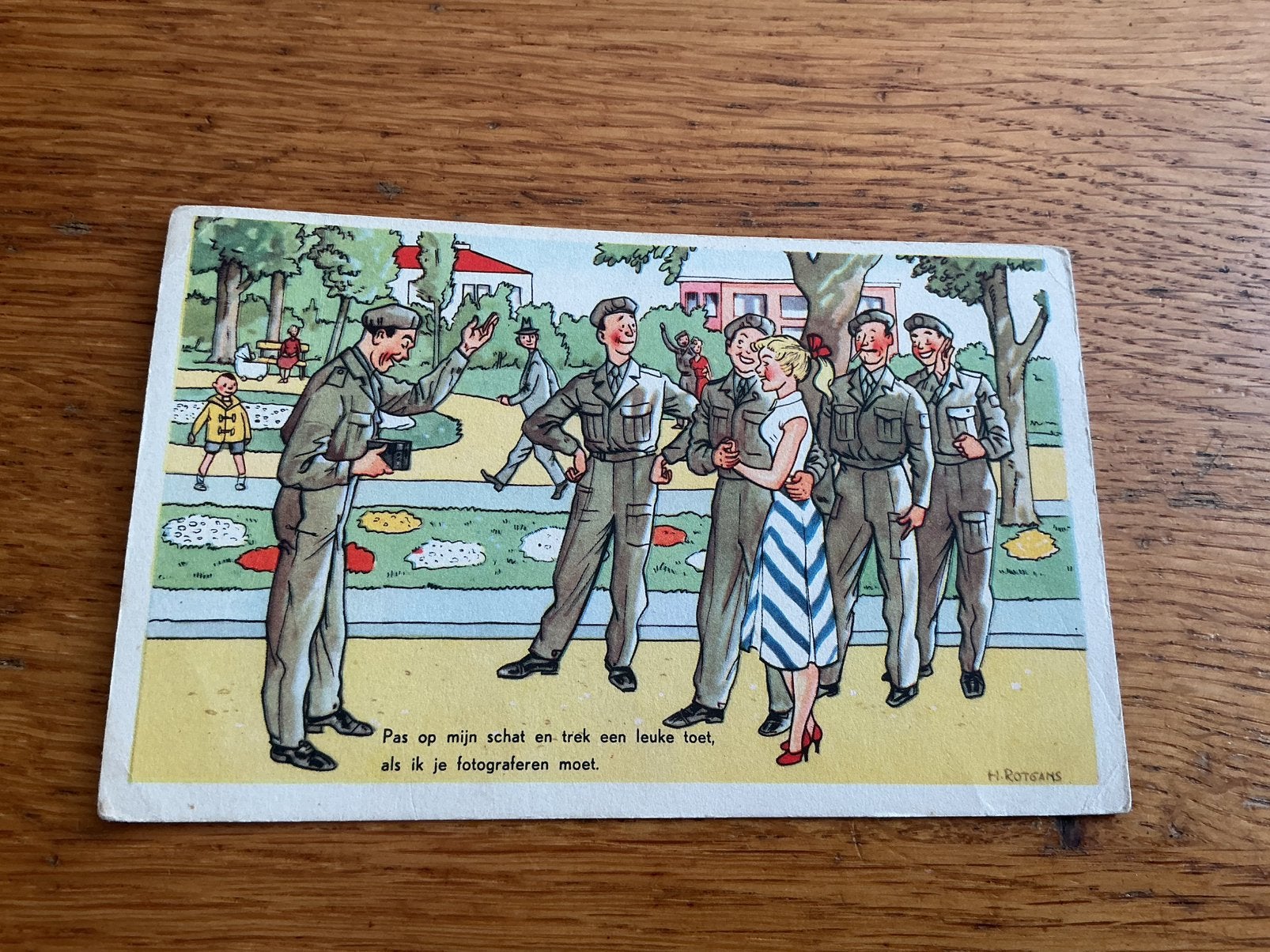 M46 militair humor Illustrator Rotgans, Ophalen of Verzenden, Overige thema's